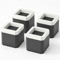 Bed Risers 3 Inch, 4pack Black Square Furniture Risers for 1100lbs
