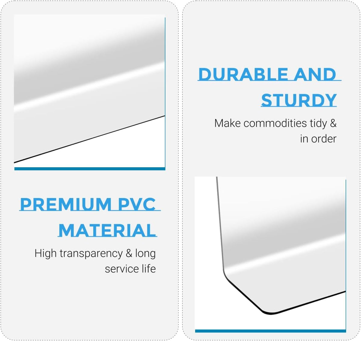 iplusmile 6Pcs Clear Shelf Dividers for Closet Organization, Acrylic L Shape Separator Clapboard Organizer Vertical Tray for Storage Book, Clothes, Bag, and Purse