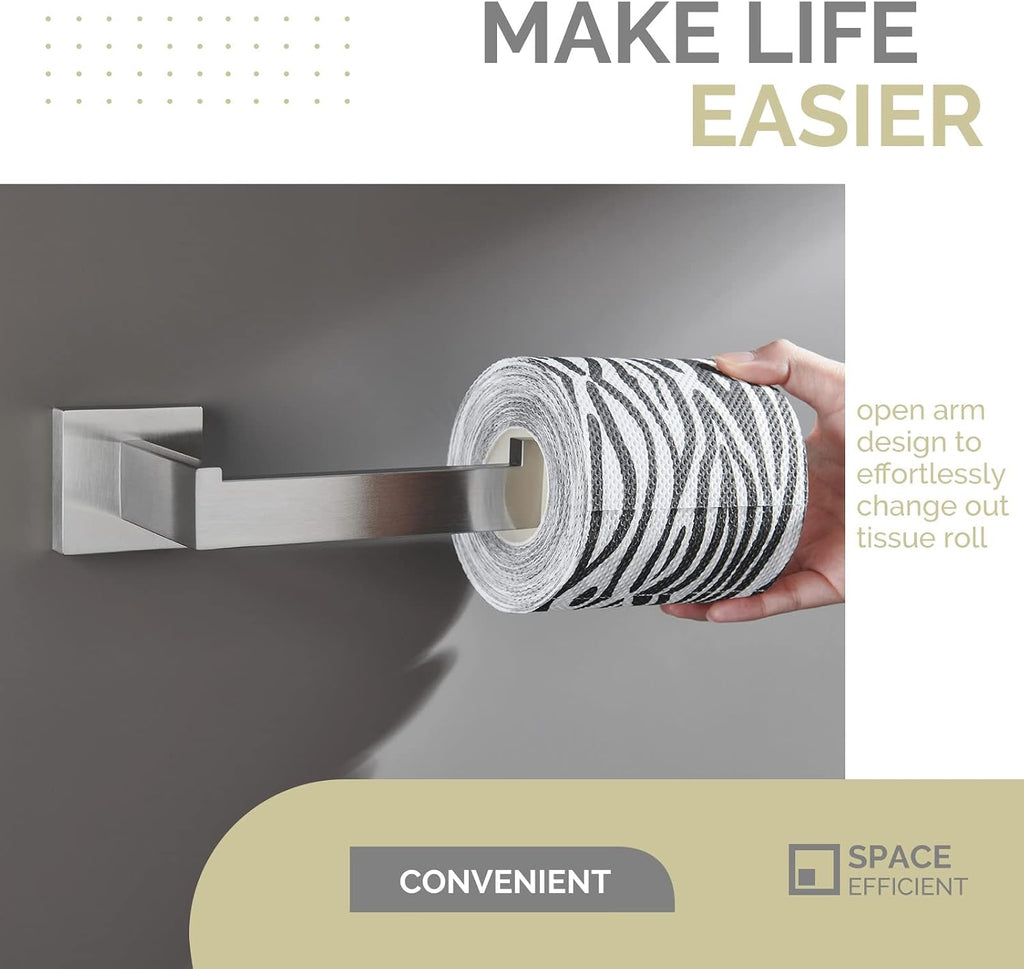 Angle Simple Toilet Paper Holder Brushed Nickel, Toilet Tissue Roll Hanger
