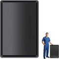 1-Pack Extra Large Plastic Oil Drain Drip Pan,35"x24"x1.6"