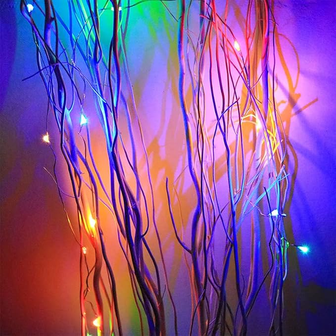 BXROIU Battery Fairy Lights, 6 Pack 20 LED Multi-Colour Silver Wire