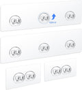 Shower Caddy Adhesive Replacement Hooks, Strong Waterproof Strips, No Drilling for Bathroom Shelves, Kitchen Racks, and Soap Holders (Transparent-4 Pack)