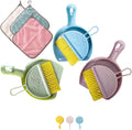 Mini Broom and Dustpan with Hanging Hook Set for Home Car Kitchen Table