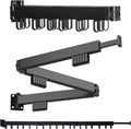 Foldable Wall Mounted Clothes Drying Rack – Heavy Duty Collapsible Laundry Rack with Hooks for Indoor/Outdoor Use, Perfect for Small Apartments and Space Saving Drying Needs
