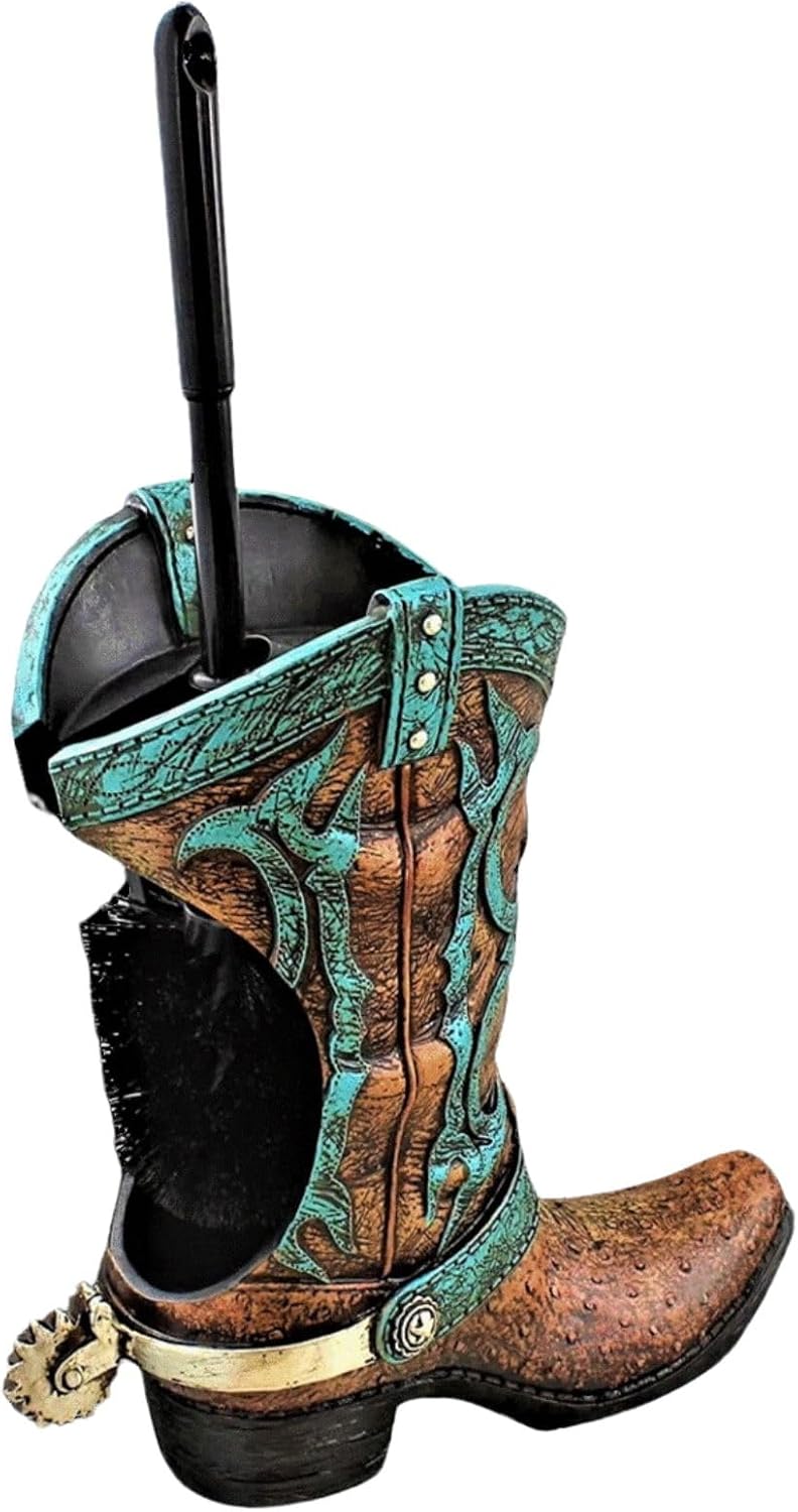 BestGiftEver Western Boot Toilet Brush Holder