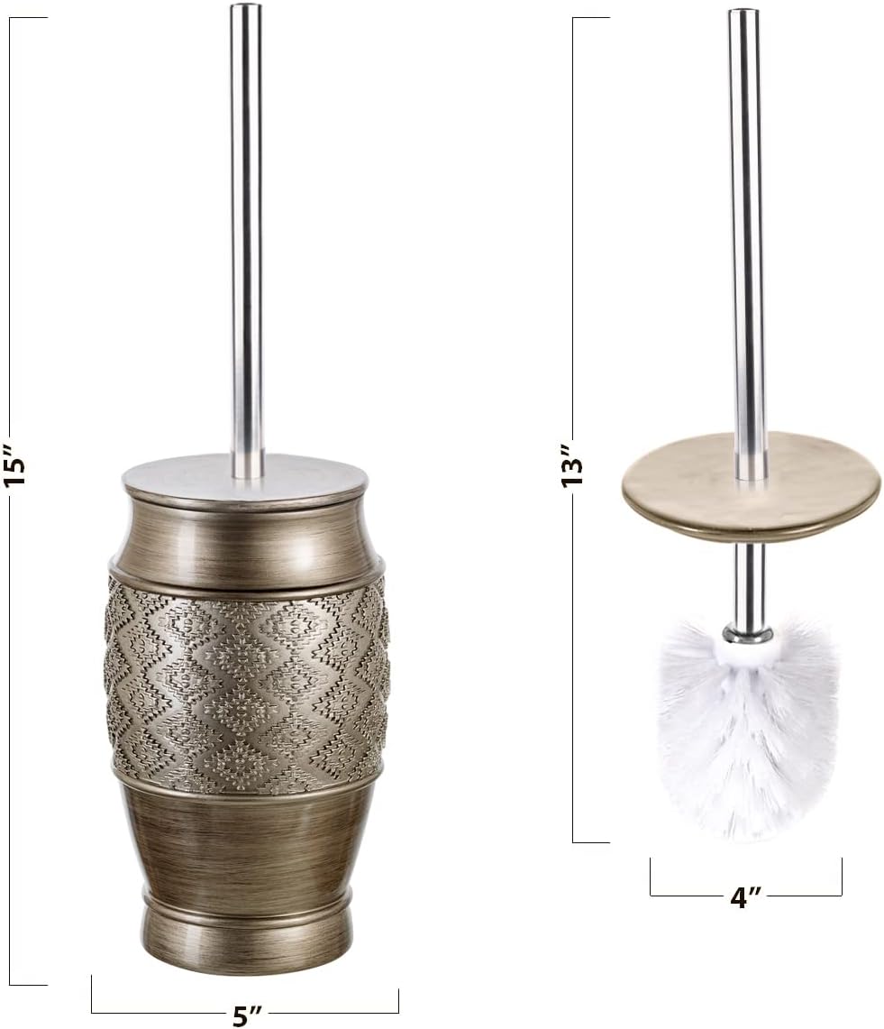 Creative Scents Dublin Silver 6 Piece Resin Bathroom Accessories Set