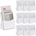 Corrugated Trifold Brochure Holder 4.33 x 5.51 Inch, Rack Card Holder Literature Paper Flyer Display Stand Bookmark Display for Magazine, Pamphlet, Booklets, Menu, Offices,10 Count