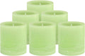 FURORA LIGHTING Green Marble Real Wax Votive LED Candles, 6-Pack