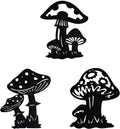 QZGXDECO Metal Mushroom Wall Decor - 3 Pack 9 inches Mushroom Wall Art Decor Hanging Decoration for Indoor Outdoor,Metal Plant Art Sculpture for Home Garden Fence Kitchen Bedroom Bathroom Living Room