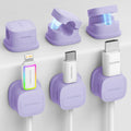 Rocoren 6‑Pack Magnetic 1s‑Lock Adhesive Cable Clips Cord Organizer