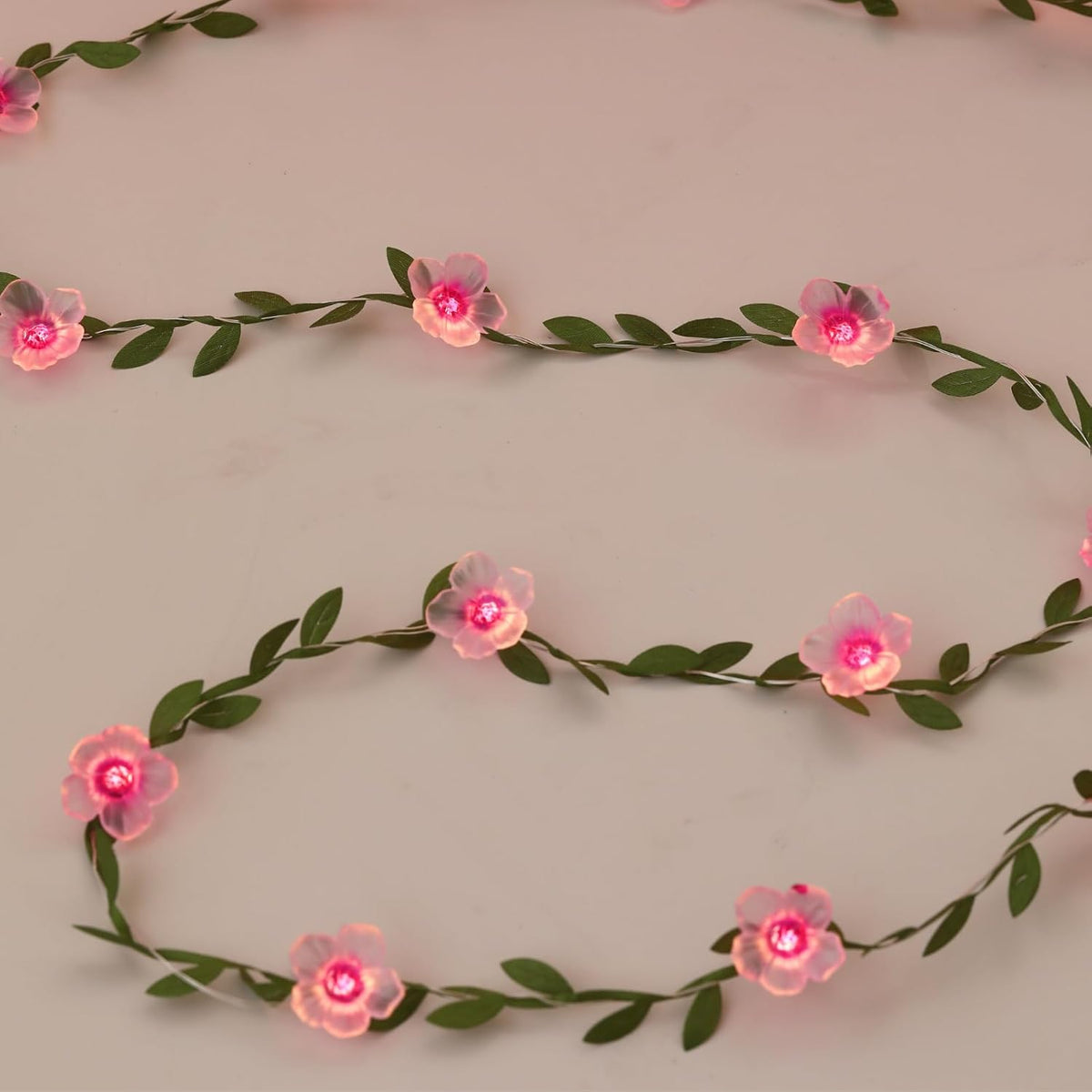 2PK Cherry Blossom Vine Lights 13ft 40 LED Fairy Lights with Remote & Timer