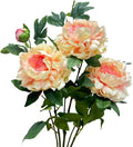 Peonies Artificial Flowers,Silk Flowers with Stems,Winter Flowers Artificial for Decoration,Long Stem Artificial Flowers for Tall Vase,Wedding Table Centerpiece Party Decor (3, Pink)