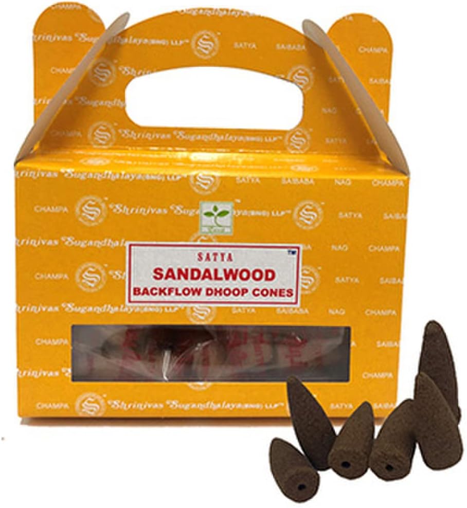 Satya Sandalwood Backflow Incense Cones