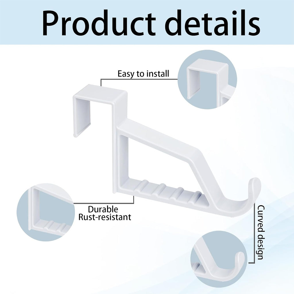 NewTalent 4pcs Over the Door Hanger Holder, 2 Pack Over The Door Hooks for Hangers, Door Hanger Hooks, Storage Organizers