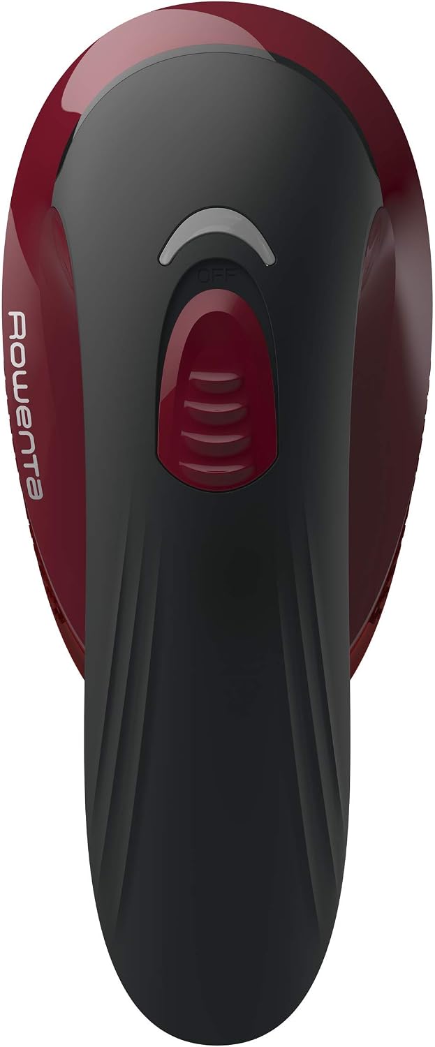 Rowenta Portable Lint Remover and Fabric Shaver with Adjustable Shave Height, Fabric Defuzzer, Red