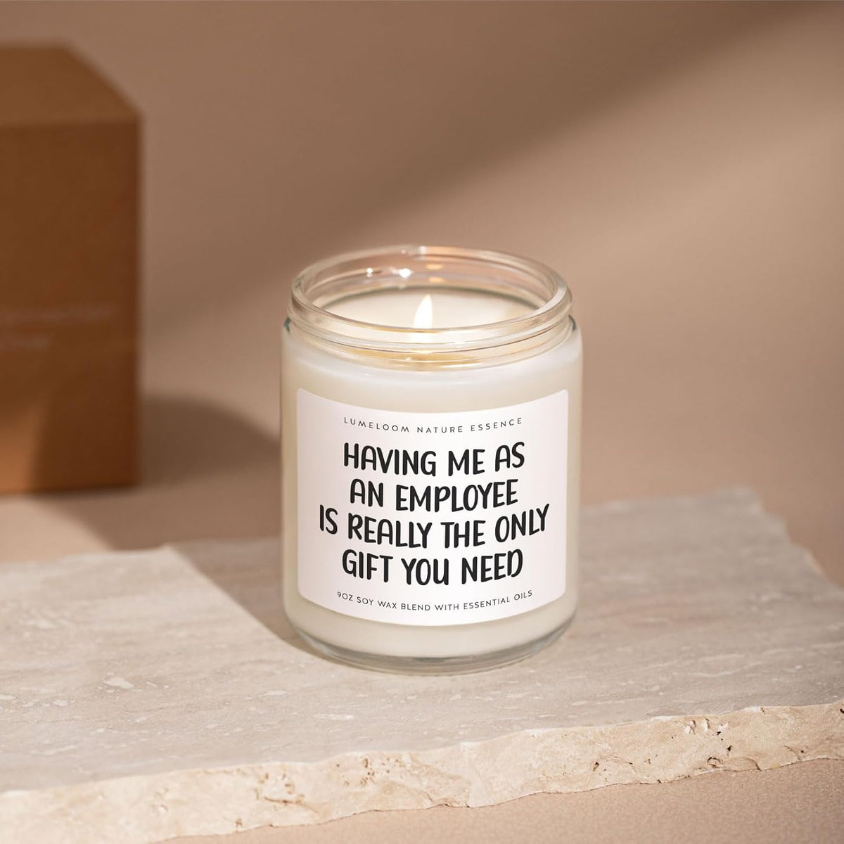 LUMELOOM Boss Gifts for Women, Men - 9oz Lavender Scented Soy Wax Candle