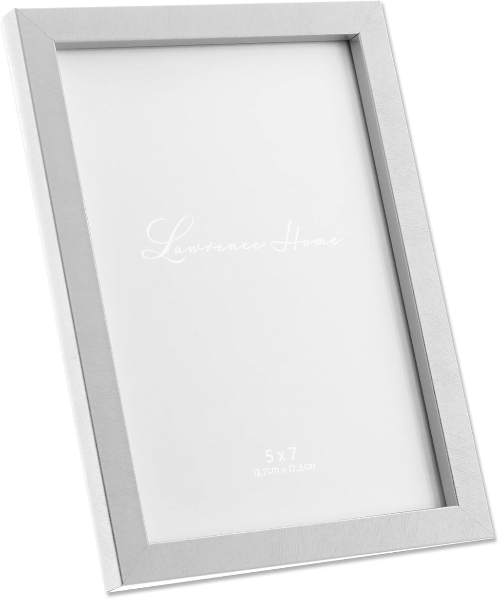 Lawrence Frames Chloe Contemporary Picture Frame, 5x7, Silver