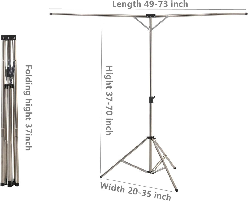 Foldable Portable Space Saving Stainless Steel Clothes Drying Rack.
