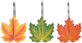 Maple Leaf Shower Curtain Hooks Rings,12Pcs Autumn Thanksgiving Decorative