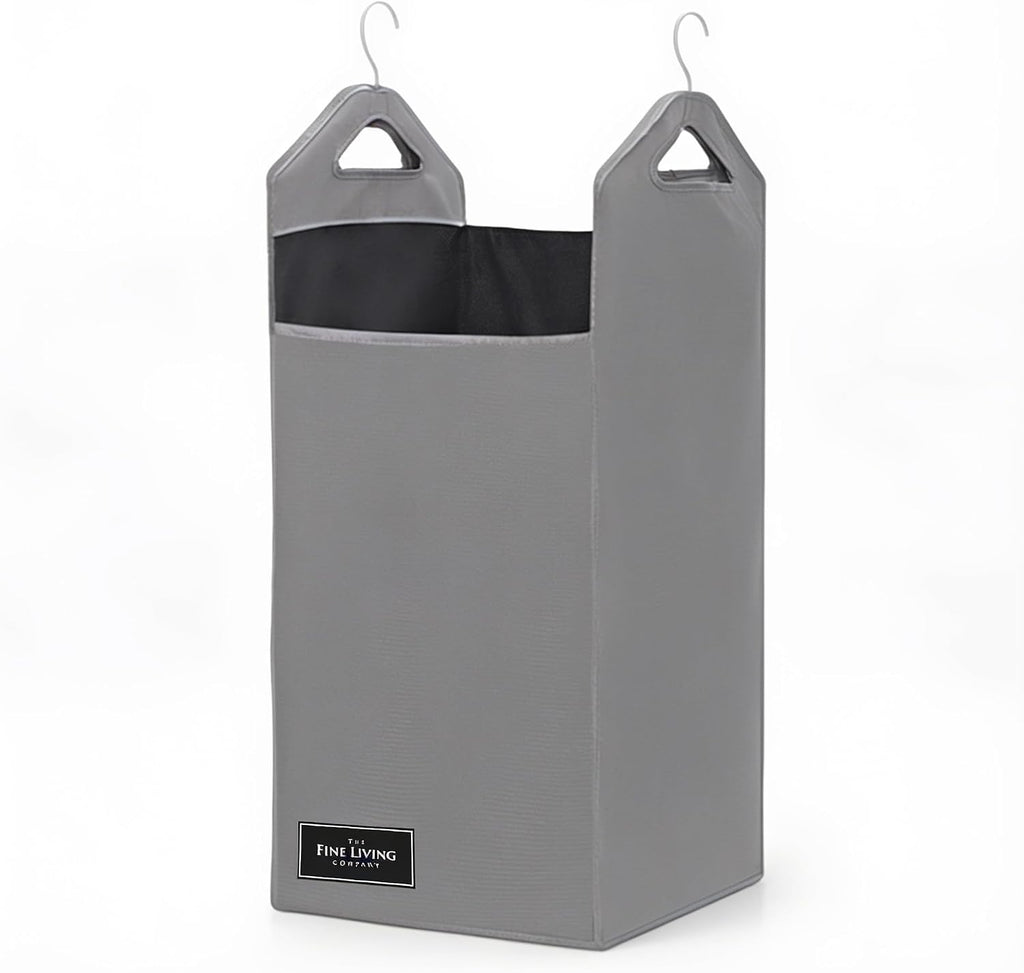 TFLC Hanging Laundry Hamper bag, Portable Clothes Hampers for Laundry, Gray