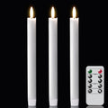 GenSwin White Flameless Taper Candles Led Battery Operated Remote Timer