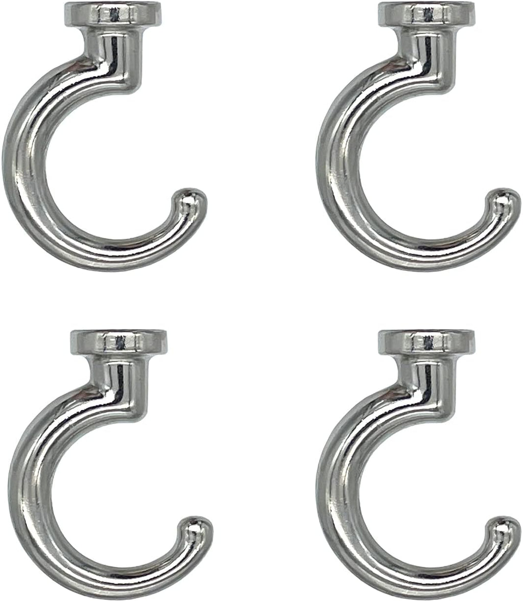 Heavy Duty Ceiling Hooks, Hanging Plants, Pot Rack (4, Chrome)