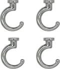 Heavy Duty Ceiling Hooks, Hanging Plants, Pot Rack (4, Chrome)