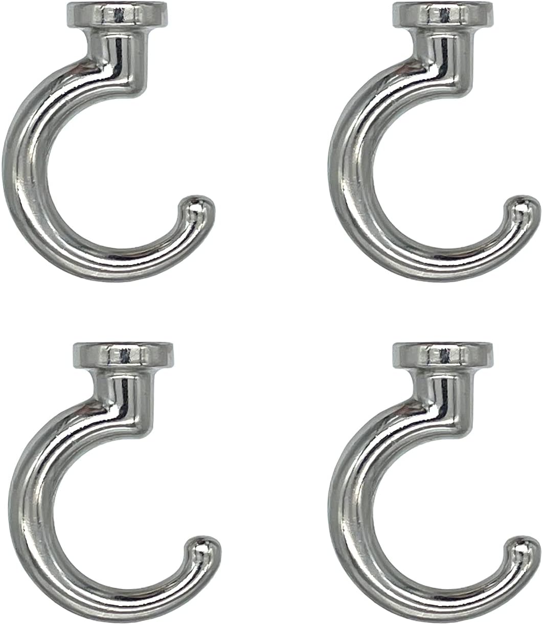 Heavy Duty Ceiling Hooks, Hanging Plants, Pot Rack (4, Chrome)