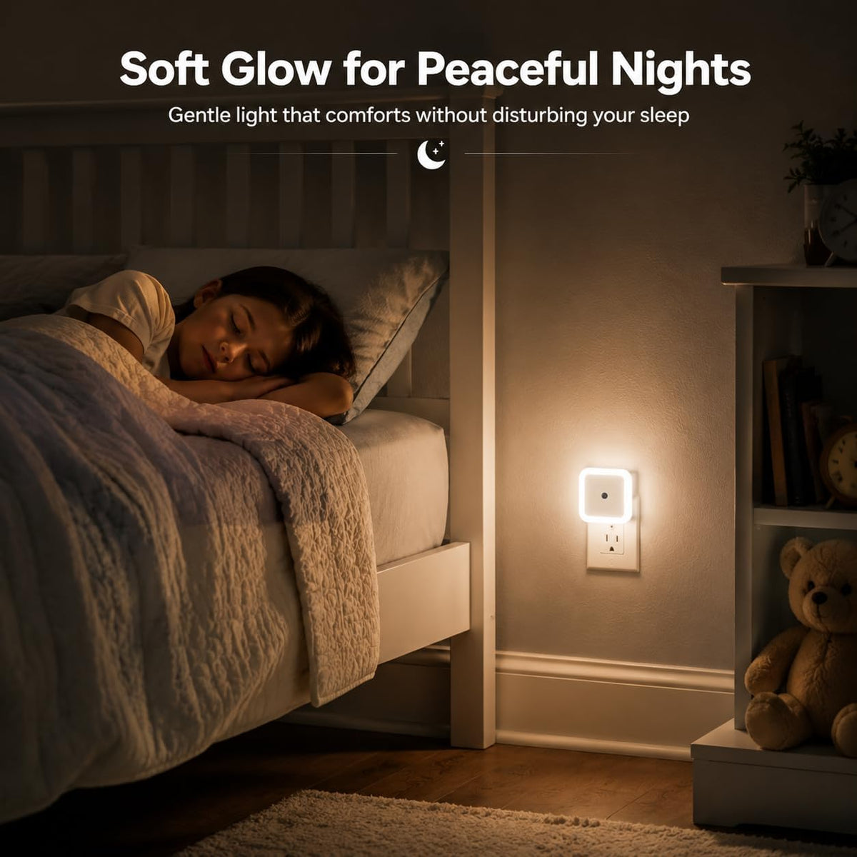 Othmro 4 Pack Plug-in Night Light, Warm Auto Dusk-to-Dawn Sensor Lamp
