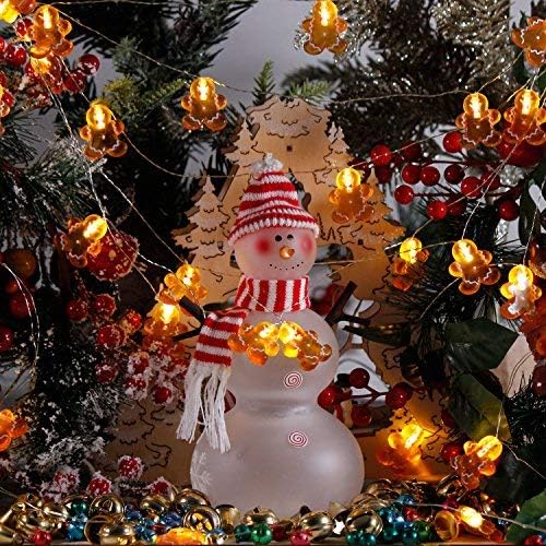 Impress Life Christmas Decoration Gingerbread Men Cookies String Lights