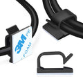 XHF 60PCS 3/4” Black Adhesive Cable Wire Wall Light Clips, Cord Holder