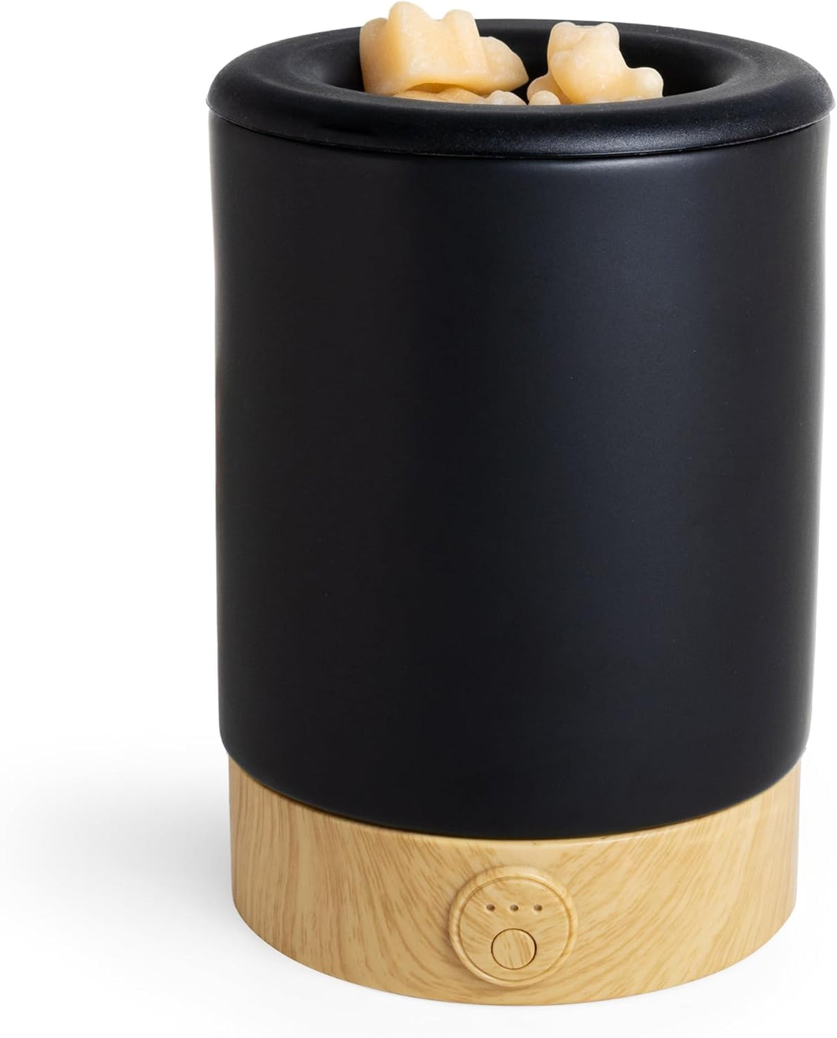 Happy Wax Black Signature Wax Melt Warmer for Scented Wax Melts, Cubes & Tarts – Electric Wax Melter with Automatic Timer and No Scrape Silicone Dish for Easy Wax Removal