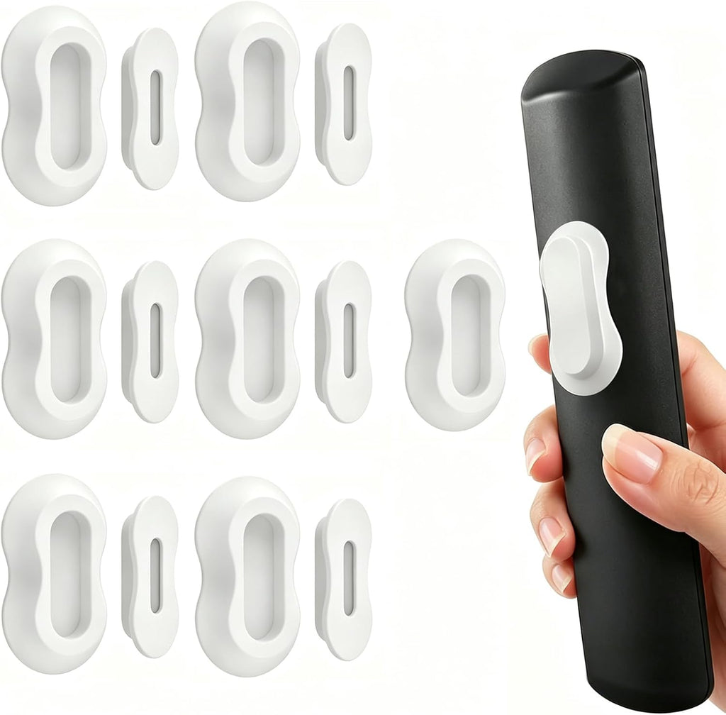 VZZNN 6 Pack Magnetic Remote Control Holder Wall Mount - White