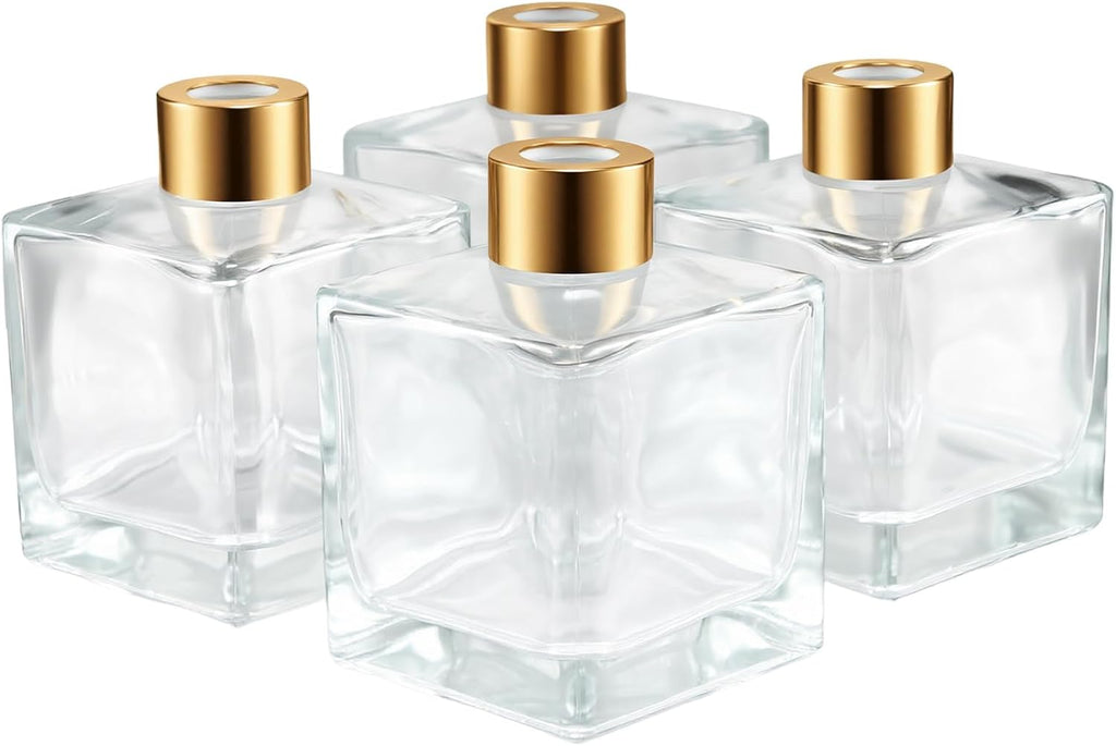 180ml Fragrance Glass Reed Diffuser Bottles Set of 4 Jars