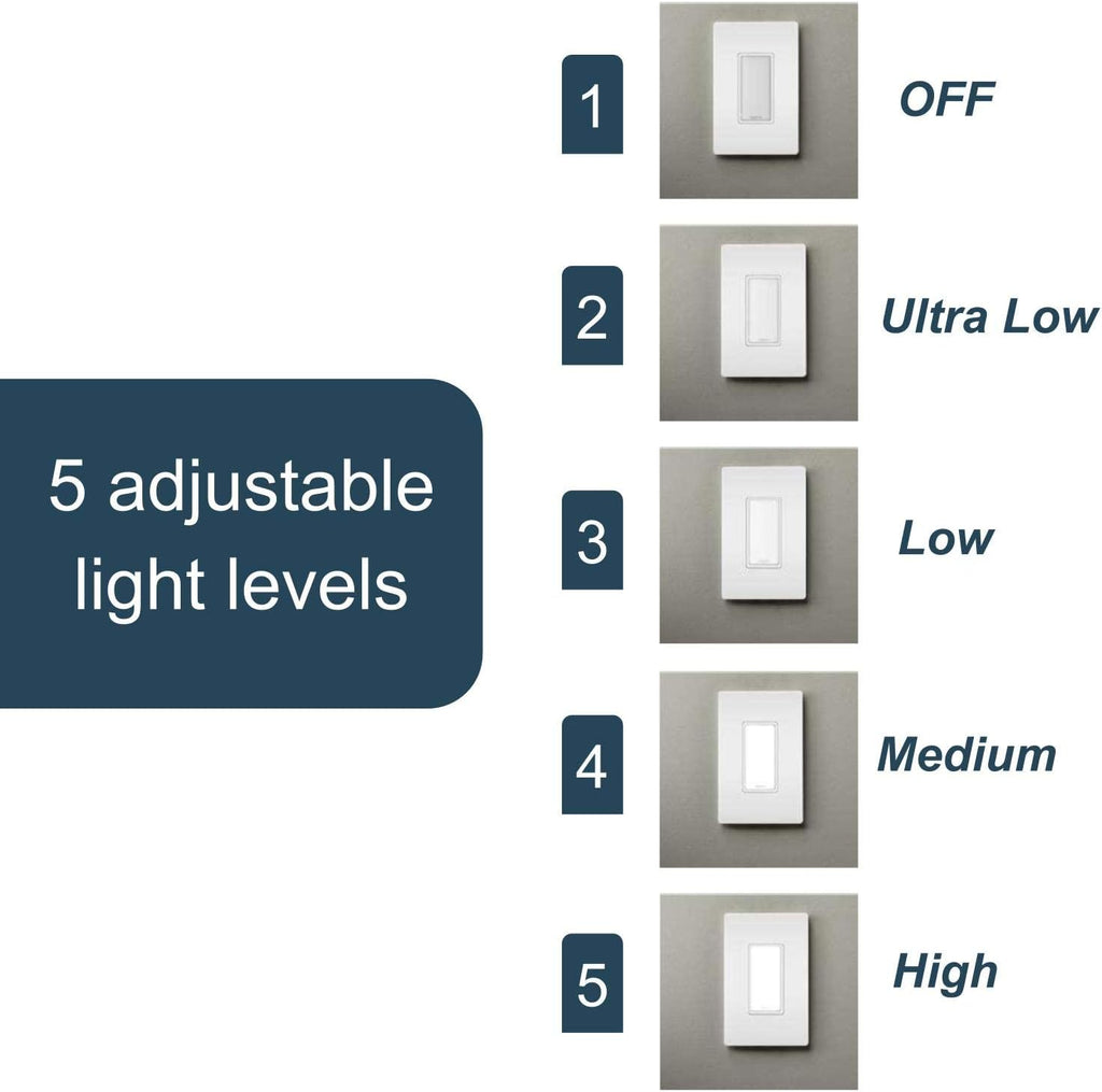 Legrand radiant 15 Amp Full 5-Level LED Night Light Outlet Tri-Color