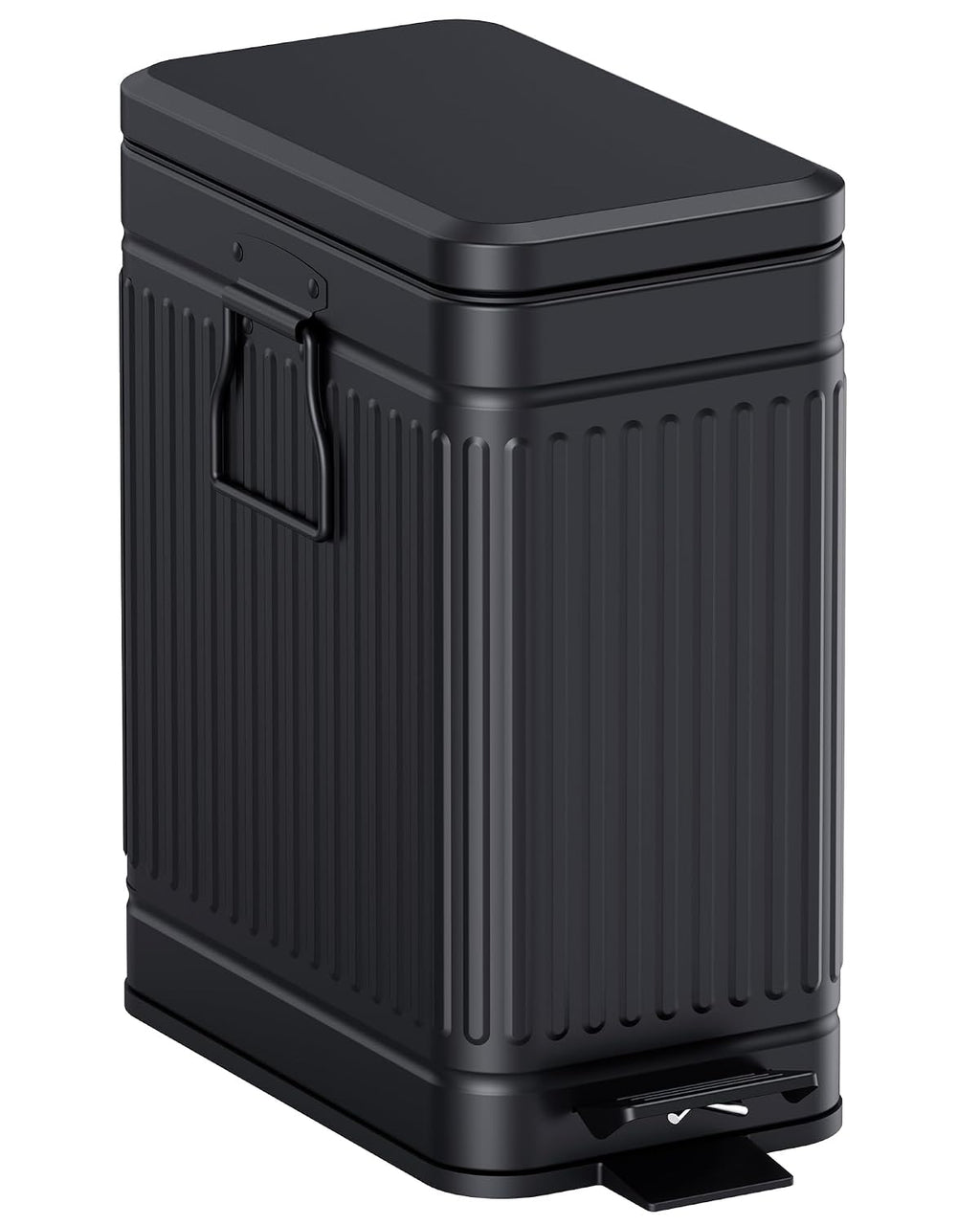 Small Trash Can with Lid, 2.6 Gal Dog Poop Trash Can, Black