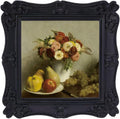 Vintage Picture Frame,Antique Style,Old-Fashioned,Square/Oblong Shape,Wall and Tabletop Victorian Frame,Gothic Look(Black, 4X4)