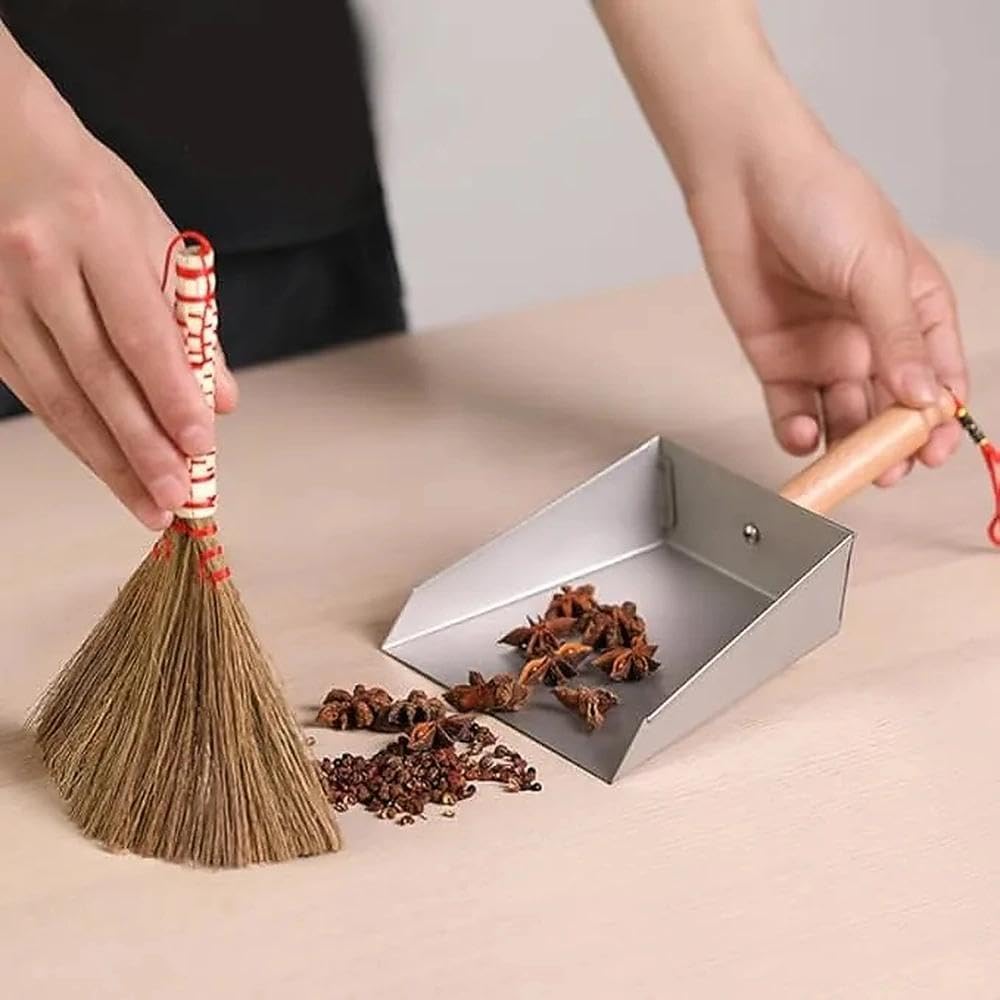 Mini Metal Dust Pan, 8.5-Inch Stainless Steel Handheld Dustpan