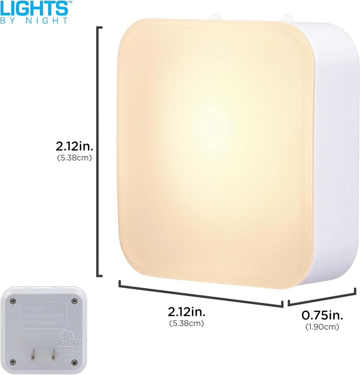 Lights By Night Night Lights Plug into Wall, Dimmable, Tunable White