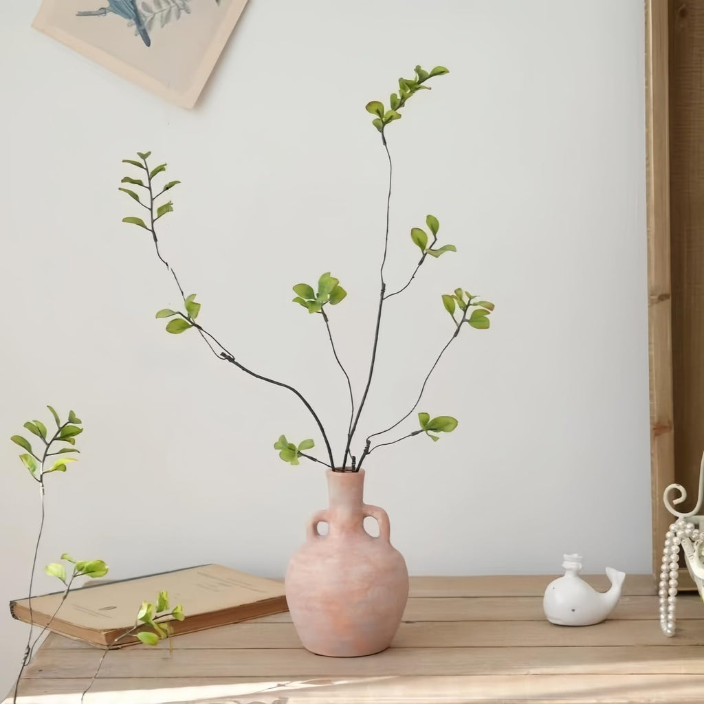 4 Pcs Artificial Ficus Branches Faux Eucalyptus Stems, 47.2 Inch Fake Greenery Stems Realistic Touch Faux Branches for Vase for Office Home Wedding Vase Filler Decoration