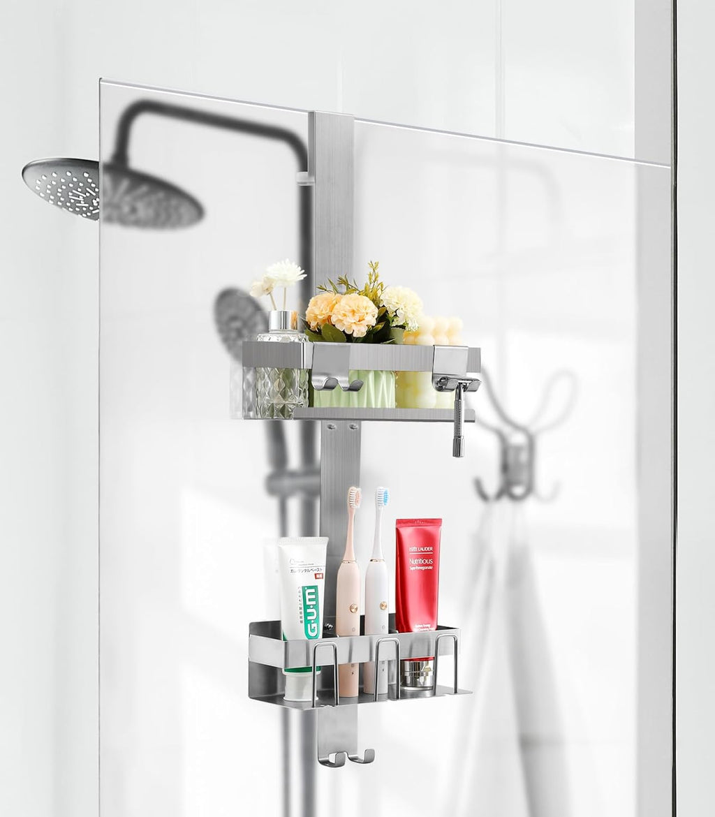 Emibele Over The Door Shower Caddy 2 Tier, Hanging Shower Caddy