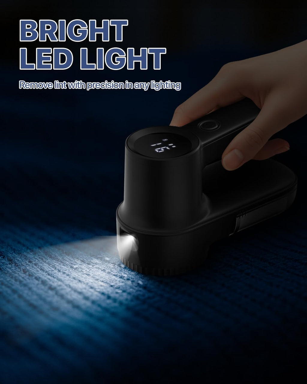 Rechargeable Lint Shaver, Lint Remover with LED Light,3 Extra Blades