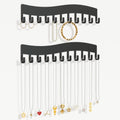 Wall Necklace Organizer Holder: Wall Mounted Jewelry Hanging Storage Necklaces Display Hanger Black