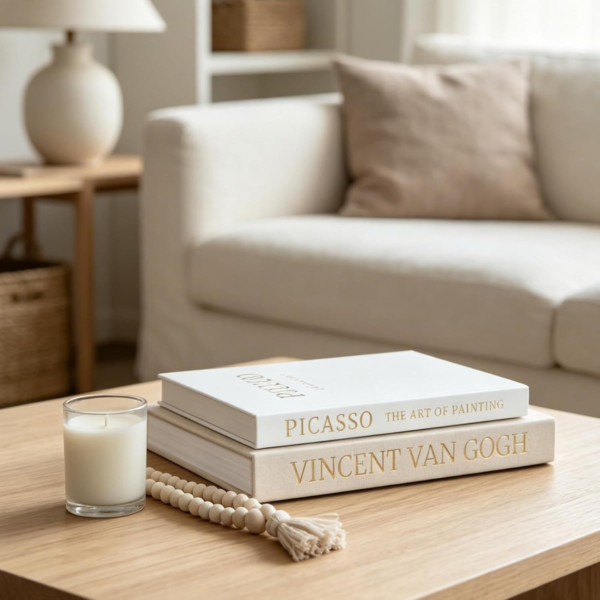 Small Faux Books（9.8' X 7'）- Set of 2 Linen Decorative Books for Coffee Table, Bookshelf or Mantle Decor - Hidden Storage Box for Remote, Photo & Tickets - Elegant Neutral Design Fits Any Home Decor
