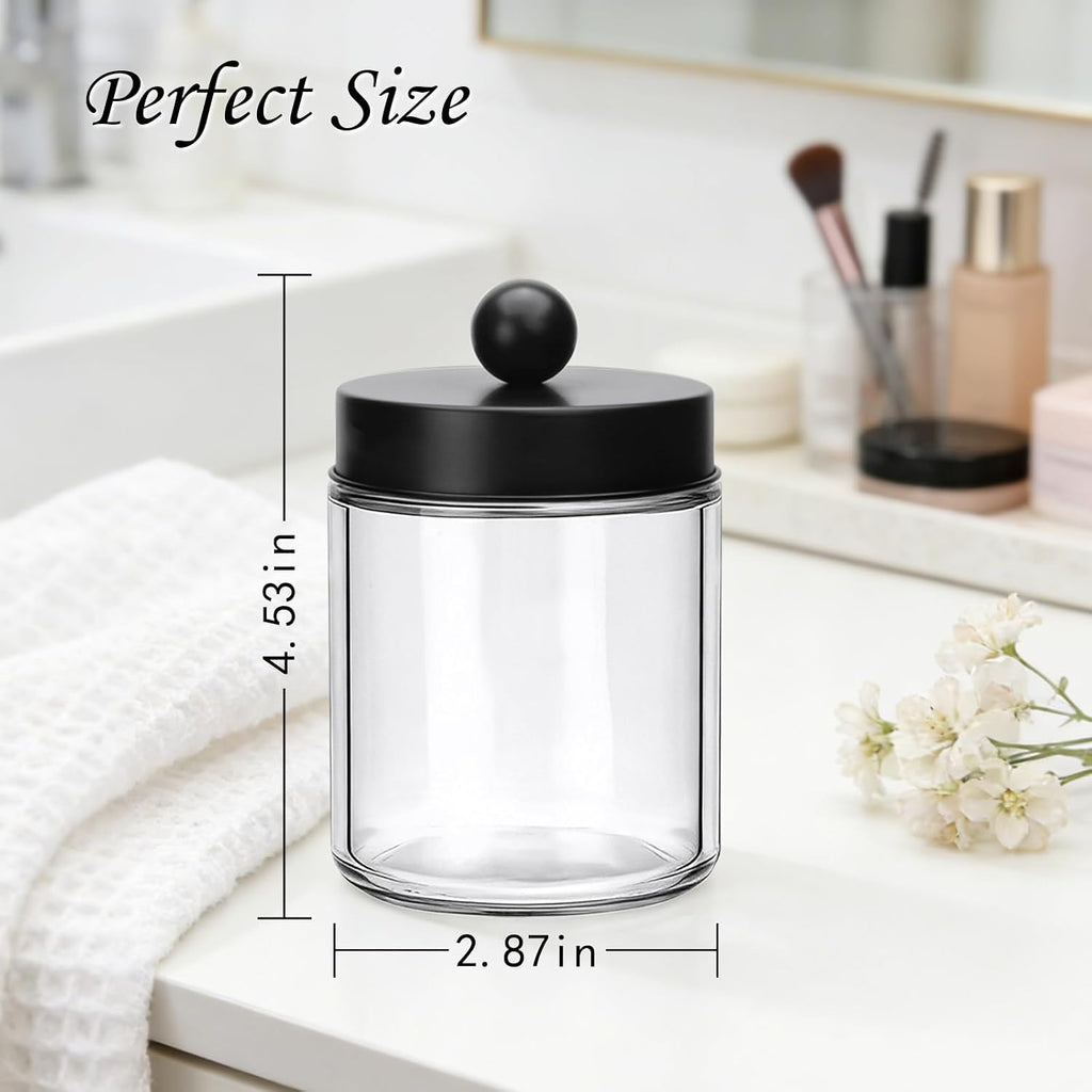 Accguan 6Pack Apothecary Jars Bathroom Vanity Storage Organizer Set