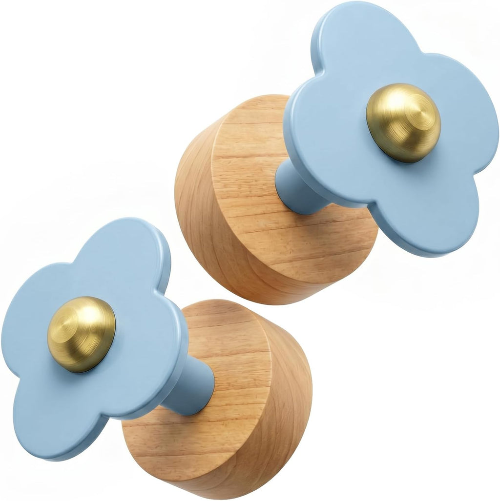 Upgreded Heavy Duty Coat Rack Wall Mount for Entryway, Kids' room Blue