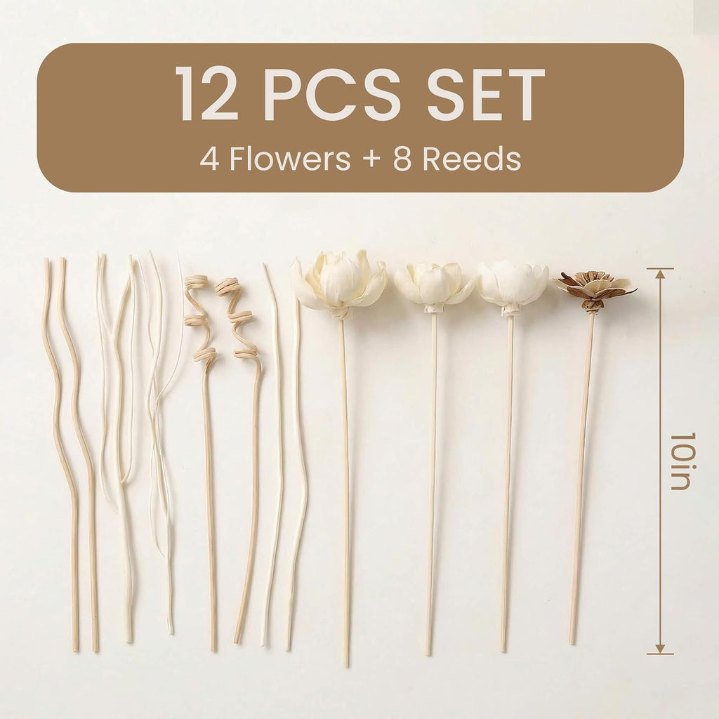 Reed Diffuser Sticks Set of 12 Natural Paper Flower for Home Decor