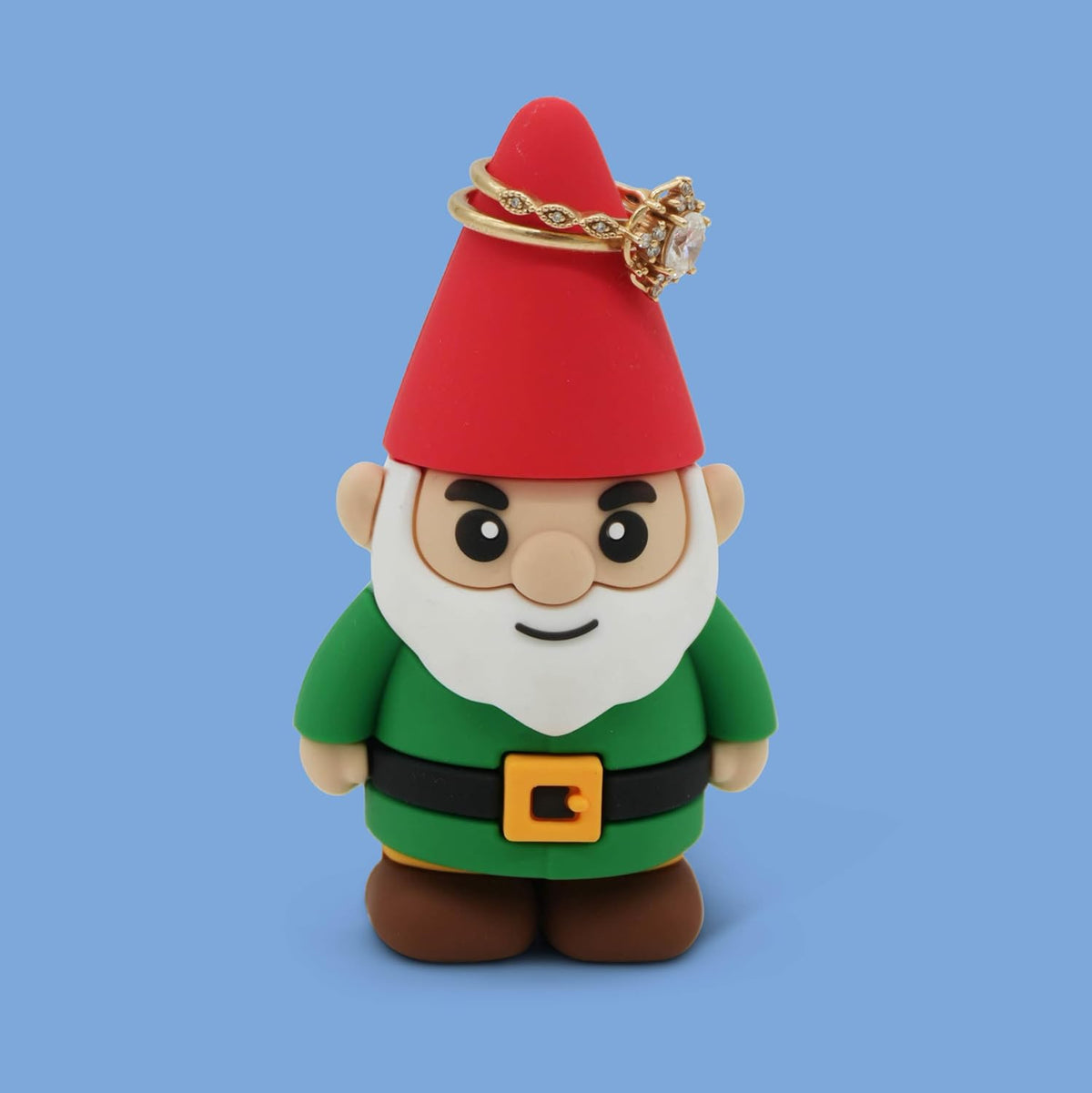 Figurine Ring Holder – Cute and Decorative Jewelry Organizer for Rings, Earrings & Small Accessories – Perfect for Vanity, Dresser, or Bathroom Countertop– Gnome