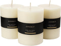 Beeswax Pillar Candles 3x4 Inch 3 Pack, Pure Natural Beeswax Candles - Unscented, 40 Hour Burn Time,Hand-Poured (Ivory)
