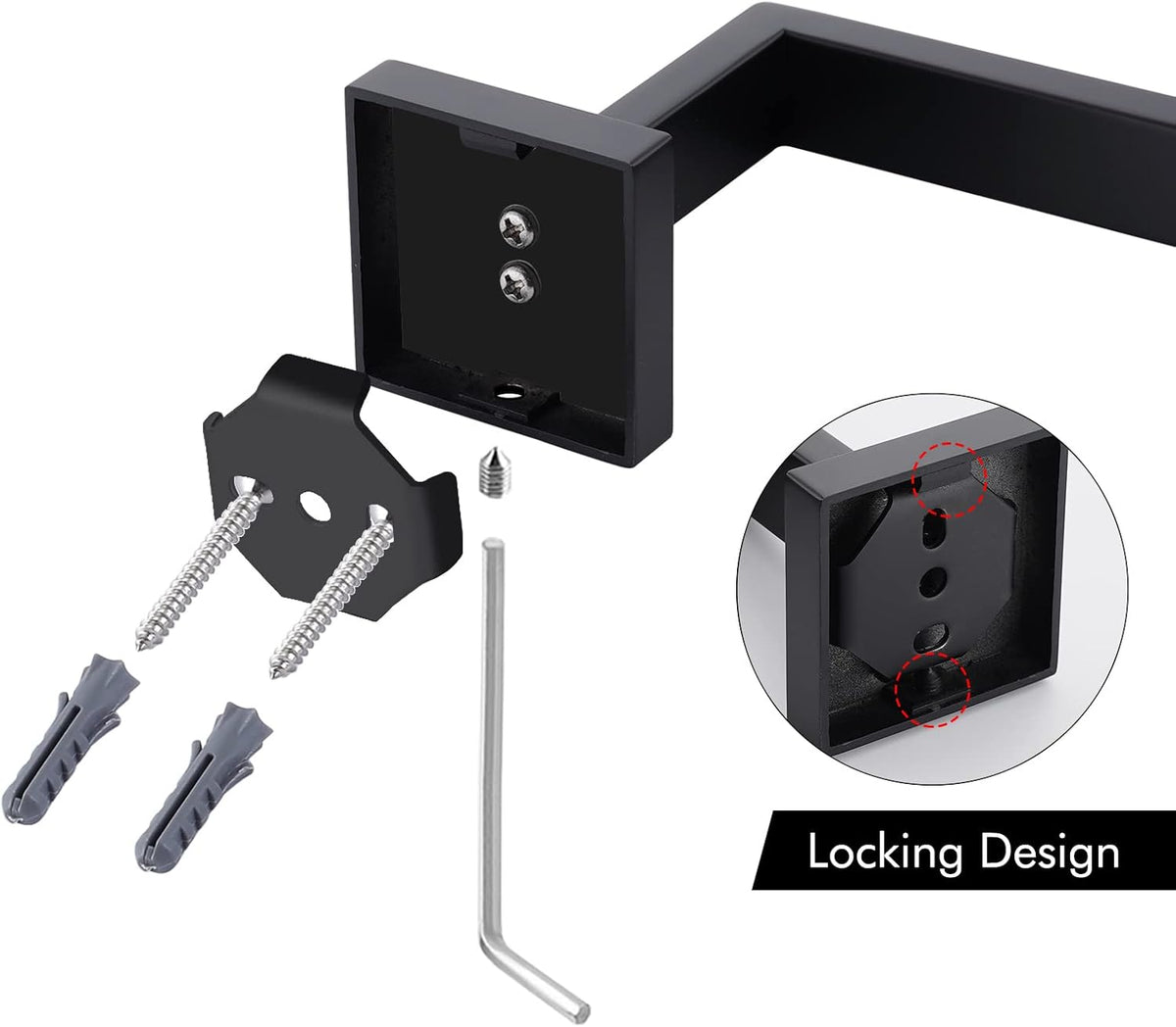 KES Matte Black Toilet Paper Holder Wall Mount Bathroom Toilet Paper Holder